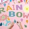 58 Pcs Rainbow Bulletin Board Set Decorations Boho Classroom Decor (Rainbow)
